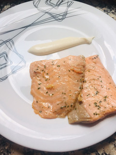 Una foto de Salmón a la plancha