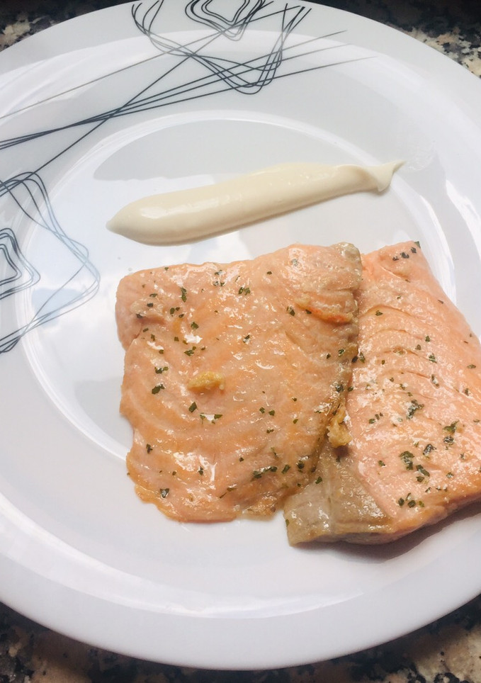Una foto de Salmón a la plancha