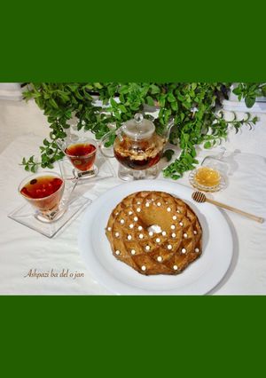 عکسی از دستور کیک چای و عسل