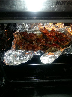 A picture of Fall off the bone bbq beef ribs.
