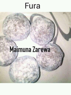 A picture of Millet ball/ home made fura.