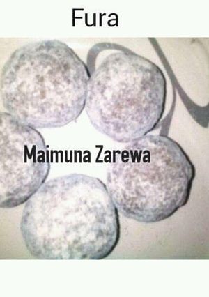 A picture of Millet ball/ home made fura.