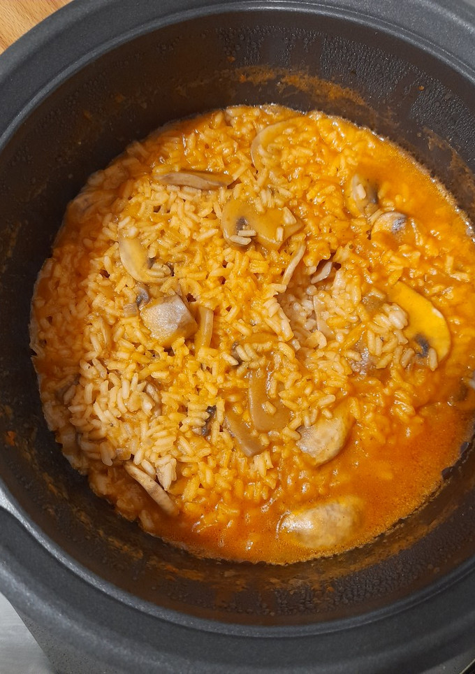 Una foto de Arroz con champiñón a mi manera