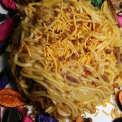 A picture of Pakistani style BBQ noodles.