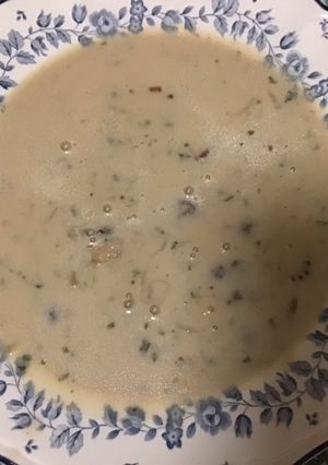 Une photo de Velouté au foie gras et morilles fraîches