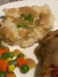 Pan fried chicken with mashed potatoes and Gravy