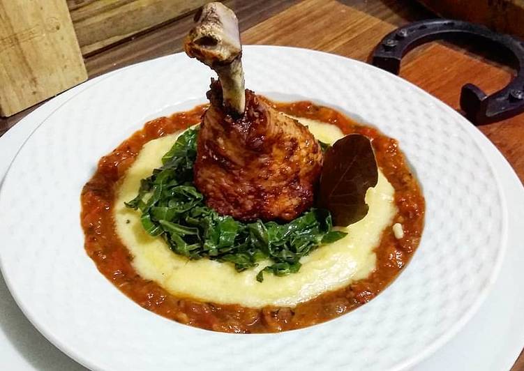 Polenta com frango e couve alla Marco - Tudogosreceitas