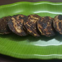 A picture of Baingan Bhaja.