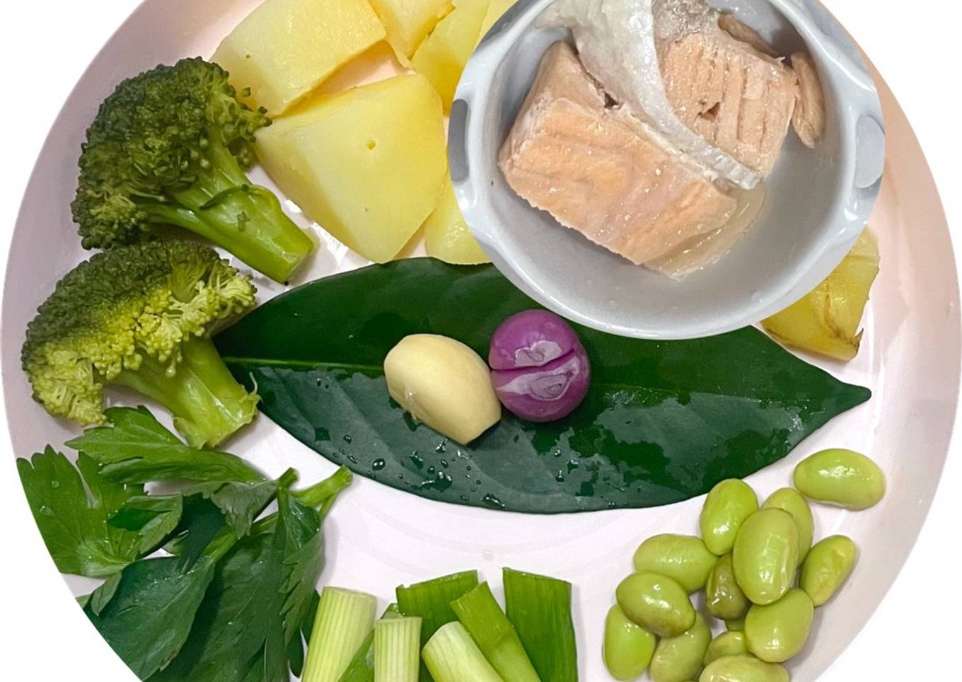 Resep MPASI 6m - Mashed Potato with Salmon