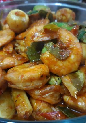 Foto resep Balado udang telor puyuh