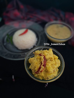 A picture of Bengali Aloo Posto.