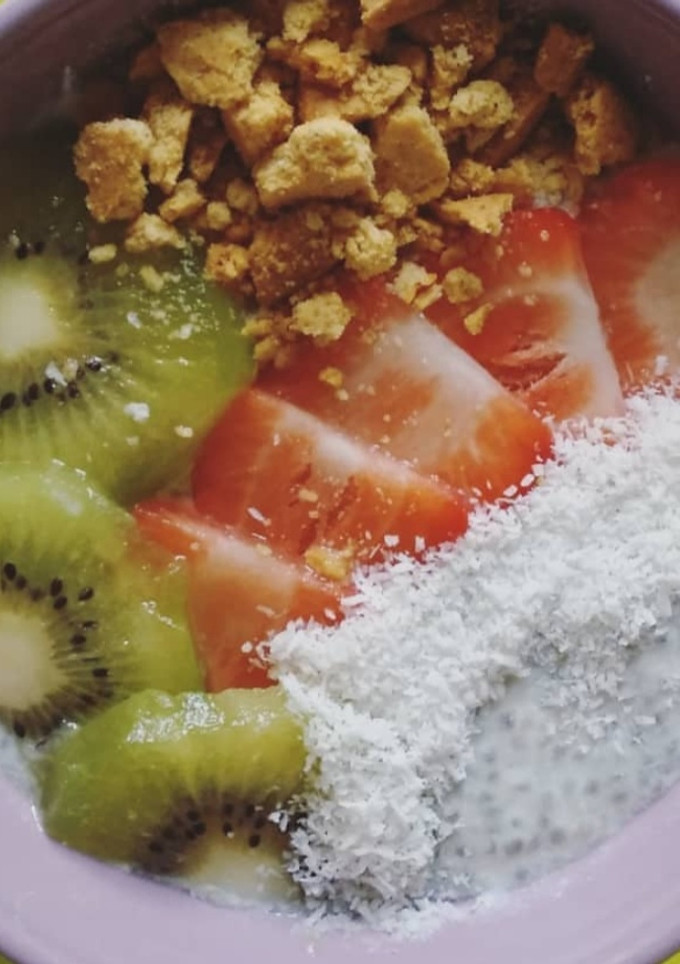 Una foto de Pudding de chía y frutas