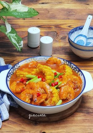 Foto resep Udang masak Saus Padang