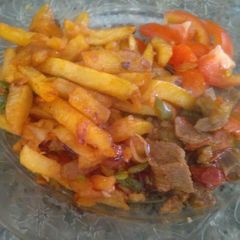 A picture of Garlic n onion chips#mums recipe.