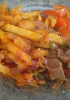 A picture of Garlic n onion chips#mums recipe.