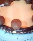 Torta brownie de chocolate blanco con mousse de Dulce leche