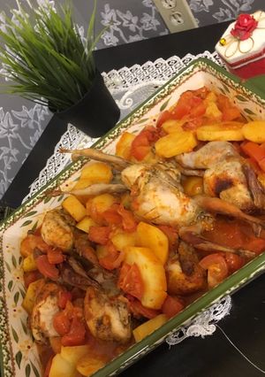 صورة لوصفة صينية البطاطا بطيورالسمان