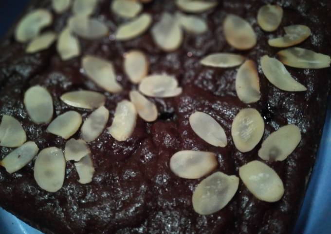 Cara Membuat Brownies choco chips + almond yang Enak