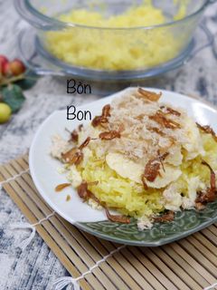 Hình của món Xôi Xéo Bằng Lò Vi Sóng.