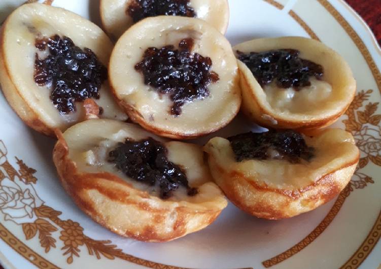 resep cara mengolah Kue Lumpur isi pisang gepeng/saba