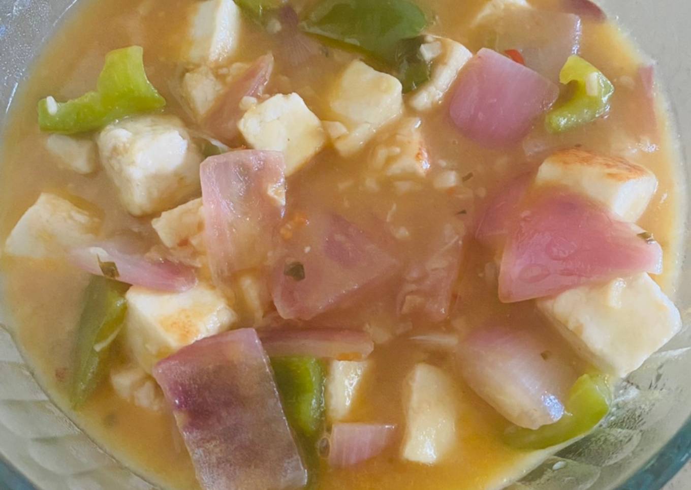 Paneer in white chili sauce