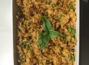 Una foto de Arroz con Guandules Secos