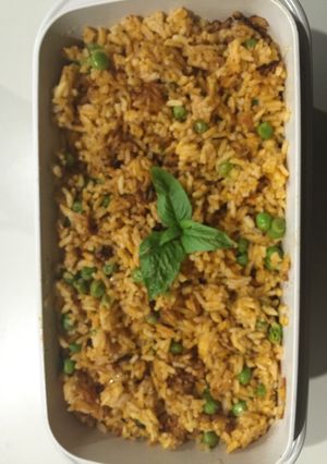 Una foto de Arroz con Guandules Secos
