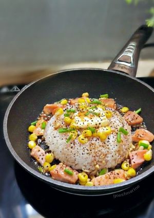 Foto resep Salmon Pepper Rice