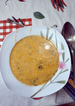 O poză a rețetei Supa de păstăi și carne afumată.