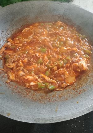 Foto resep Kerang ayam buncis asam pedas