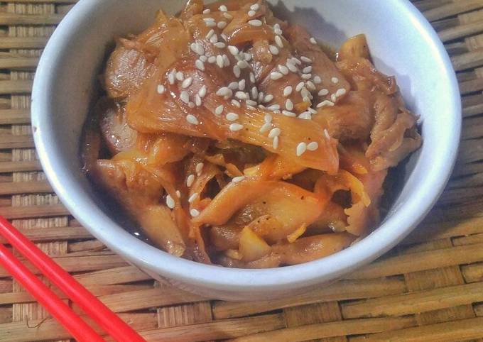 Resep Jamur Tiram masak a la Gyudon, Enak