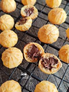 Foto resep Soes Kering Keju Isi Selai Cokelat