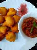 Chaula Bara with Patalganta chutney