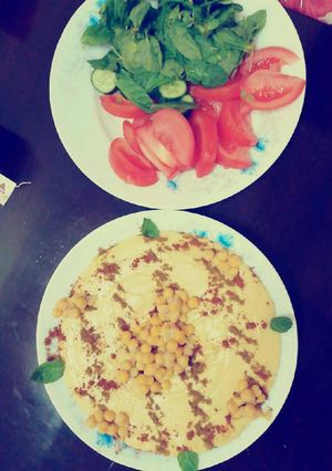 صورة لوصفة حمص بالزيت