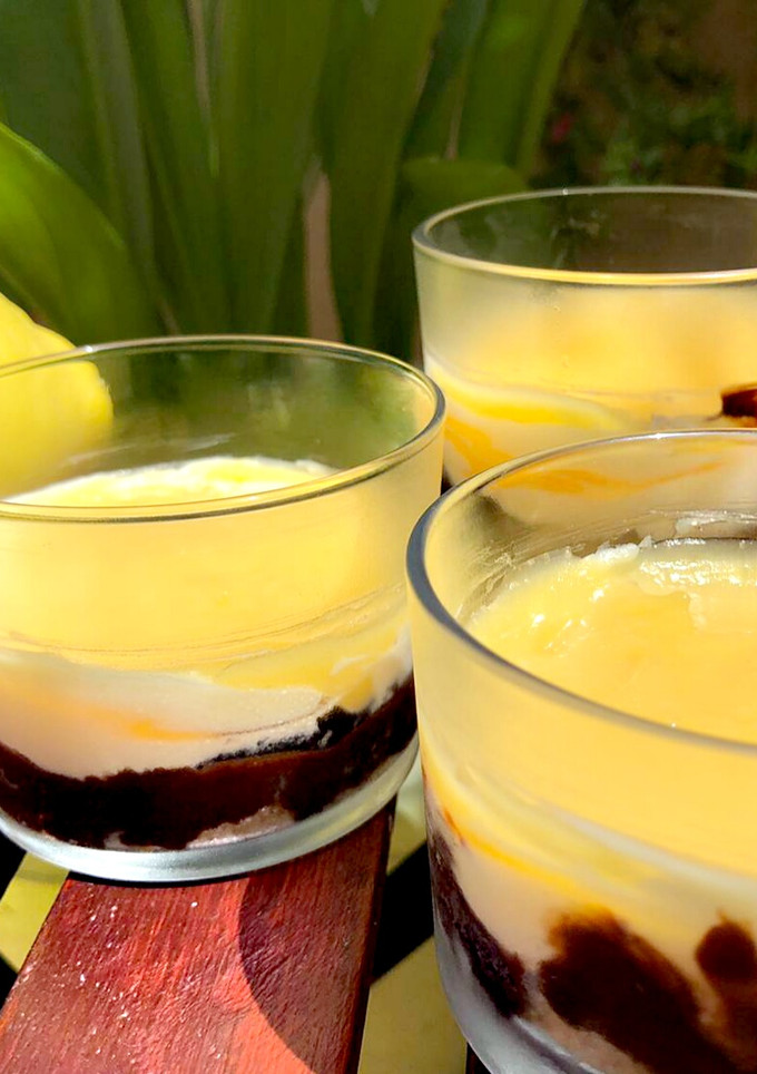 Una foto de Cheesecake refrescante en vasitos