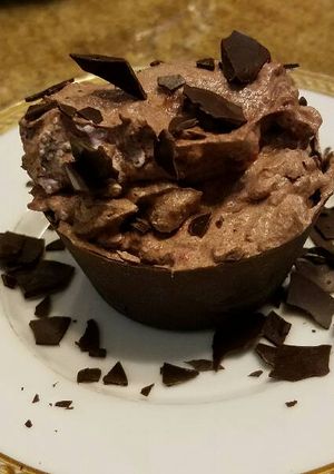 A picture of Raspberry Chocolate Moose Cups.