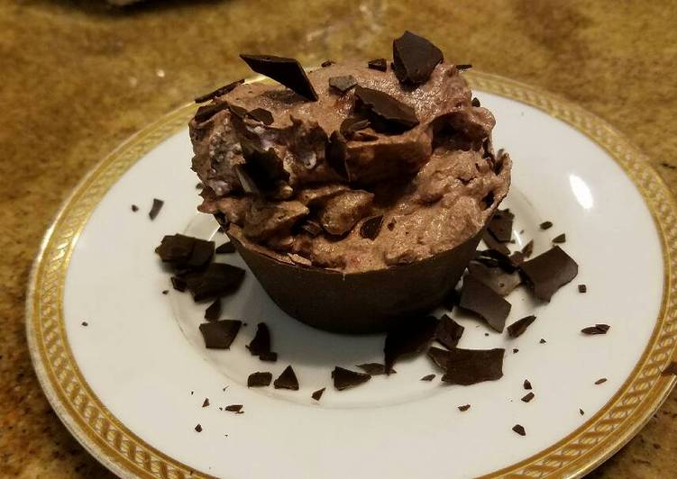 Raspberry Chocolate Moose Cups