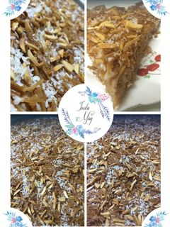 صورة لوصفة طريقة كنافة بالشعرية العادية والقشطة لذيذة😋