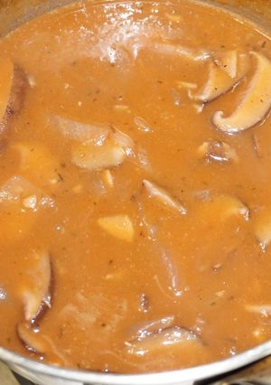 Una foto de Salsa de champiñones shiitake