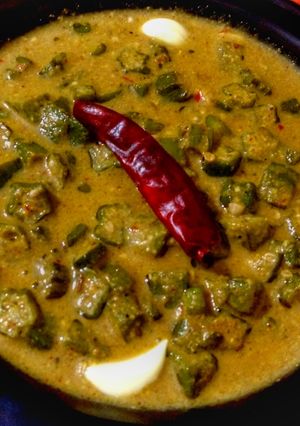 A picture of Dahi Garlic Bhindi.