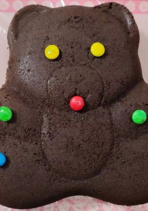 A picture of Teddy bear chocolate cake 🧸 🍫 🍰.