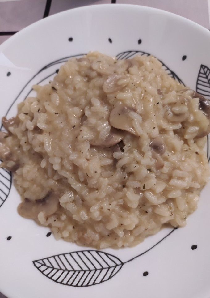 Una foto de Risotto de champiñones