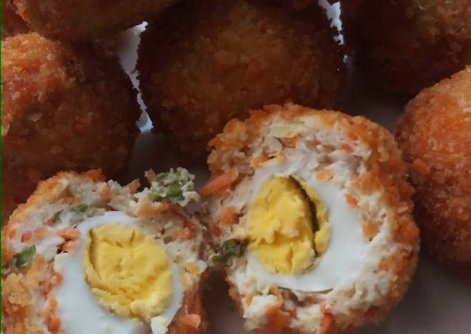 Standar Resep praktis buat Bola Daging Ayam isi Telur Puyuh yang sedap