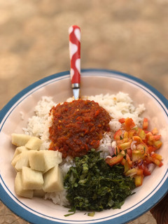 Shinkafa da miya ainihin hoton girkin