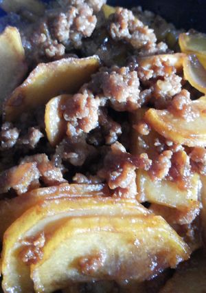 Foto resep Babi cincang + kentang masak kecap