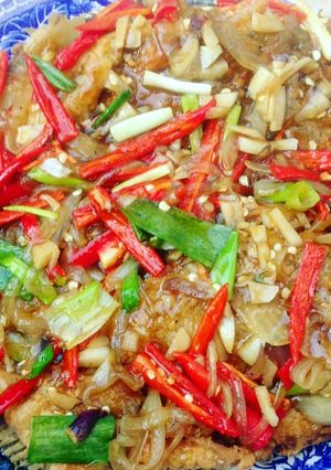 Foto resep Gurame goreng tepung saus tiram