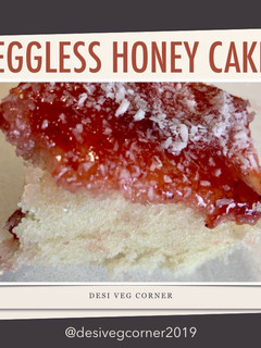 A picture of Honey Cake| How to make Eggless Honey Cake Recipe | Bakery style cake.