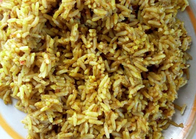 Recipe: Perfect Red oil Rice and blendered scent leave