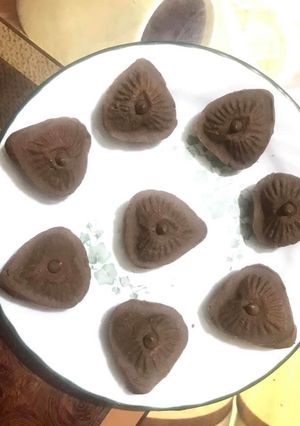 A picture of Chocolate sandesh.