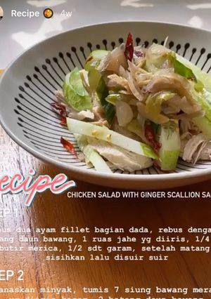 Foto resep Chicken Salad With Ginger Scallion Sauce
